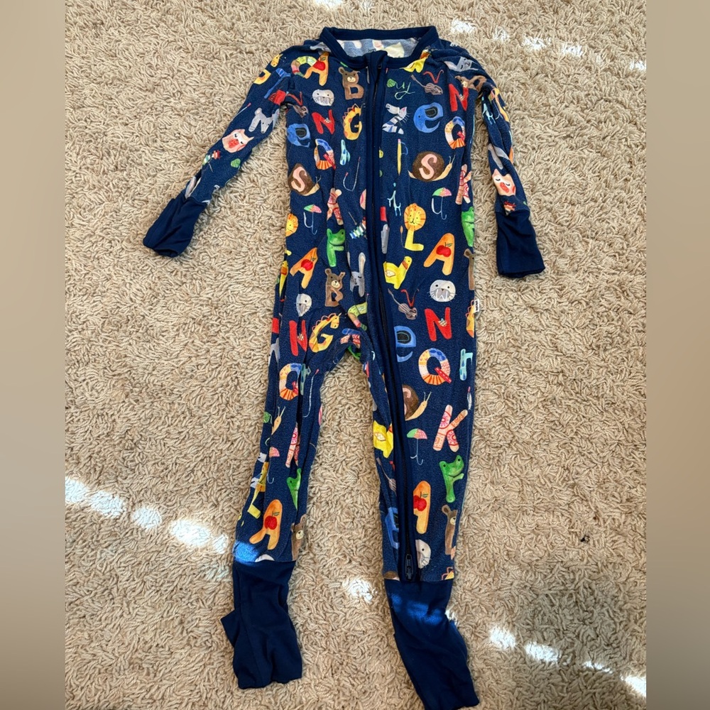 Little Sleepies Alphabet One-Piece Pajamas